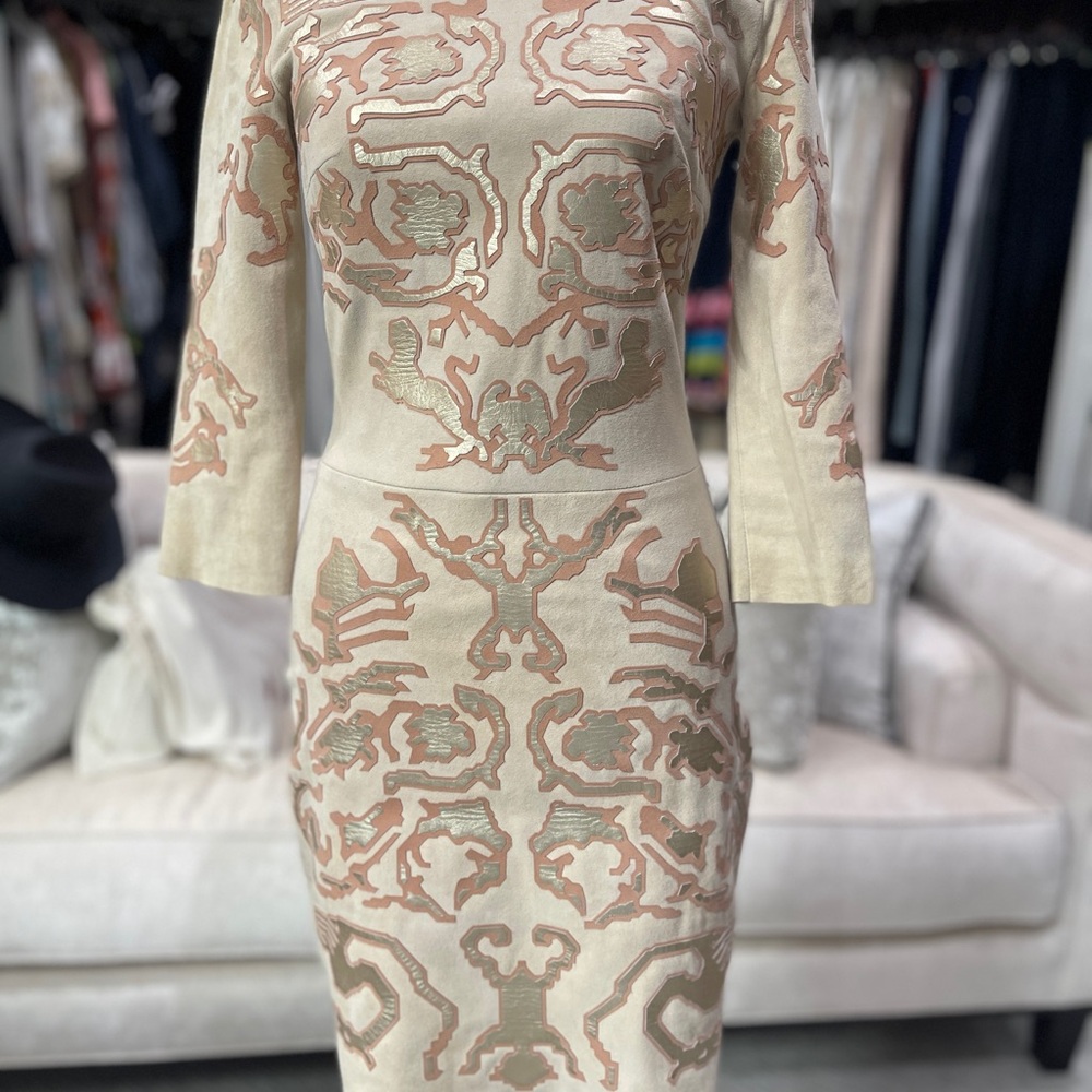 Jitrois Suede Patterned Dress size FR 36